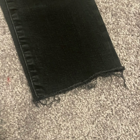 Mavi Ada Mid Rise Distressed Dark Smoke Grey Boyfriend Jeans 24X27 - Picture 8 of 10